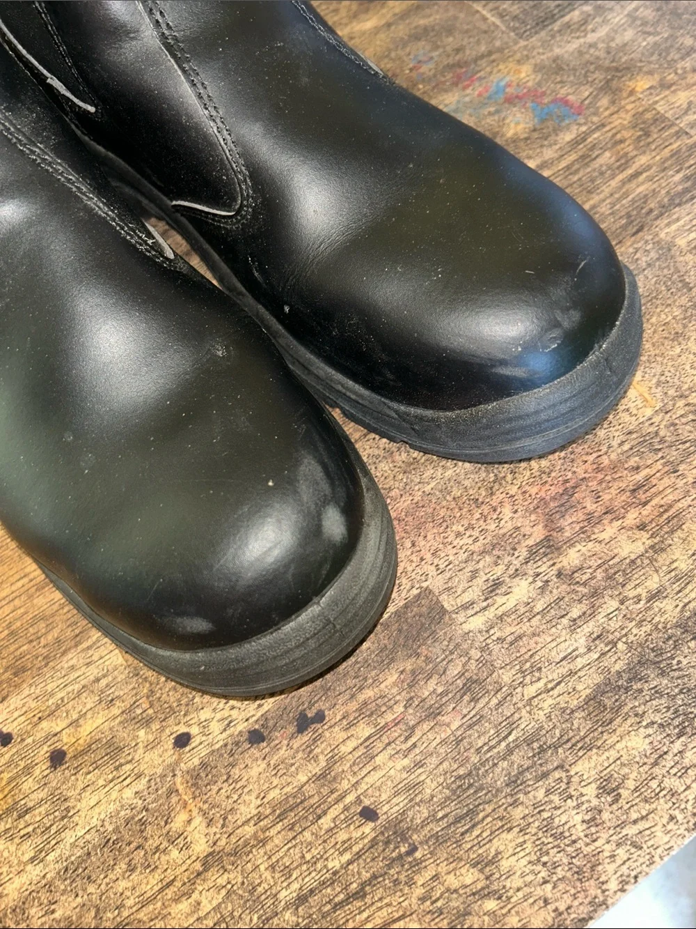 Men's Black Chukka Work Boots with Pull Tab